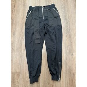 Phillip Lim Women's Belted Waist‎ Joggers - Pants Size Xs Black with Belt